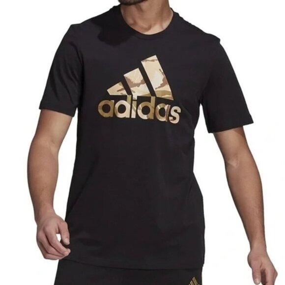 adidas Other - adidas Camouflage Logo Black Short Sleeve T-Shirt Men’s Size Small Military Army